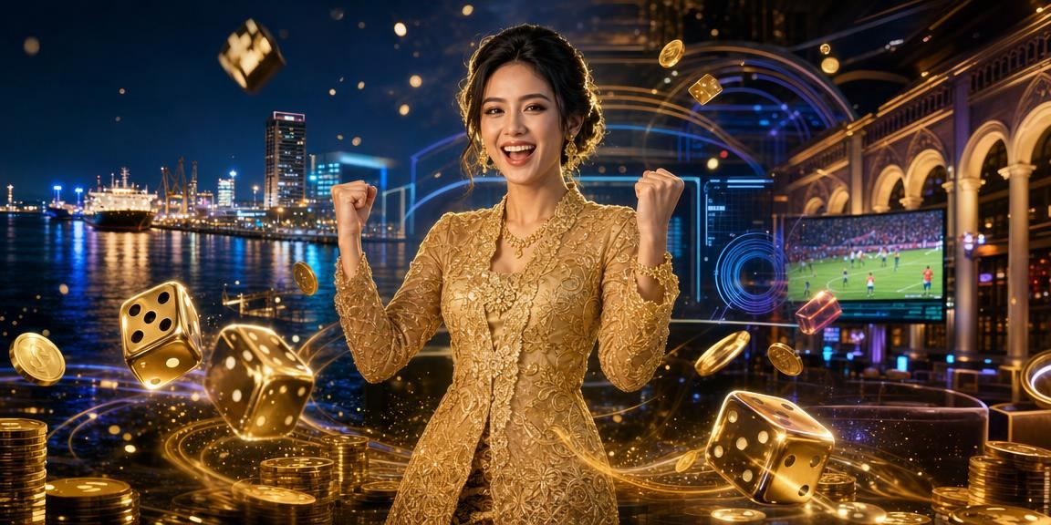 Pemain Malaysia dalam pakaian kebaya bermain permainan dadu dan meja kasino 13600